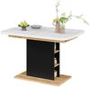 Esstisch Fenaro Weiß/Goldkraft Eiche 120 x 80 cm mit offenen Fächern Vicco Bild 5