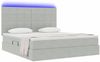 vidaXL LED-Speicherbett mit Matratze Hellgrau 160 x 200 cm Samt 3372675 Bild 3