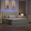 vidaXL LED-Speicherbett mit Matratze Hellgrau 160 x 200 cm Samt 3372675 Bild 5