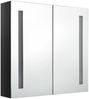 vidaXL LED-Bad-Spiegelschrank Glänzendes Schwarz 62 x 14 x 60 cm Bild 3