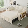 Schlafsofa 140x137x84 cm in Beige mit Chenille, 3-fach verstellbarer Rückenlehne, USB-Anschlüssen und Stauraum-Details Bild 3