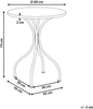 Outdoor Bistrotisch ADRANO 60 cm 60 cm Terrazzo Optik Metall Schwarz Bild 2