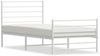 vidaXL Bettgestell mit Kopf- und Fußteil Metall Weiß 100x200 cm 352381 Bild 2