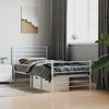 vidaXL Bettgestell mit Kopf- und Fußteil Metall Weiß 100x200 cm 352381 Bild 4