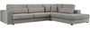 Freistehendes Ecksofa mit lose Kissen, L-form - SAVONA - rechts - Hellgrau Stoff Bild 4