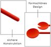 Cofi Salatbesteck 2-teilig – Salatlöffel & Salatgabel im Set – spülmaschinengeeignet Made in Germany, 29 cm lang Rot Bild 4