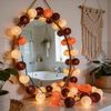 Guru-Shop LED-Lichterkette Stoff Ball Lichterkette, 20`er LED Kugel.. Bild 4