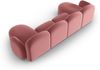 Micadoni Panorama Sofa Blair 6-Sitzer Samtstoff Lachs Bild 3