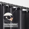 MIULEE Duschvorhang 180x210cm Weiß Wasserdicht Anti-schimmel Textil waschbar Bild 3