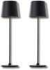 Lichthandel Hoch LED Tischleuchte 2er-Set LED Akku Tischlampe Leuchte für Garten, Balkon & Wohnräume, LED fest integriert, 3000K, perfekt für Restaurants, Cafés, Hotels, Bars, Lounges & Events Bild 5