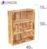 CHICCIE 4 Set Holzregal Schmalhanz - Hell Geflammt 2x Kurzes Regal Bild 5