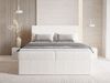 GRAINGOLD Brisa Boxspringbett 180x200, Boxspringbett mit zwei Bettkästen, Kopfteil, Cord-Stoff, Creme Bild 3