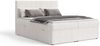 GRAINGOLD Brisa Boxspringbett 180x200, Boxspringbett mit zwei Bettkästen, Kopfteil, Cord-Stoff, Creme Bild 2