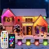 PRIISF LED Stripe RGBIC Permanente Lichterkette Garten Einbaustrahler Smart Beleuchtung, LED Dachrandbeleuchtung Trauflichter Dimmbar Lichterkette Weihnachten Bild 5