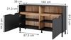 Kommode Marelle Anthrazit/Artisan 140 x 81.3 cm mit 2 Türen Vicco Bild 2