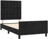 Einzelbettgestell Design für Erwachsene mit Kopfteil Schwarz 90x190 cm Samt d3283e Bild 4