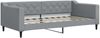 vidaXL Tagesbett Ausziehbar mit Schubladen Hellgrau 90x190 cm Stoff 3197472 Bild 4