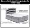 Best for Home Boxspringbett mit Bettkasten Doppelbett Trinity K14 Bonellfederkern inkl 7cm Topper (140x200 160x200 180x200 200x200 cm, Bonell-Matratze, gepolstertes Kopfteil, Polsterbett versch. Größen), mit oder ohne Topper, Flexible Liefermöglichkeit... Bild 5