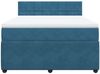 vidaXL Boxspringbett mit Matratze Blau 140x190 cm Samt 3287738 Bild 3