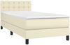 vidaXL Boxspringbett mit Matratze & LED Creme 90x190 cm Kunstleder 3134197 Bild 3