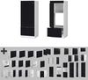 Mikrowellenschrank Fame-Line Schwarz gestreift 60 cm Vicco Bild 5