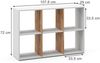 Raumteiler Karree Weiß/Goldkraft Eiche 72 x 107.8 cm Vicco Bild 2