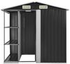 vidaXL Gartenhaus mit Regal Anthrazit 205x130x183 cm Eisen 47106 Bild 4