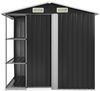 vidaXL Gartenhaus mit Regal Anthrazit 205x130x183 cm Eisen 47106 Bild 3