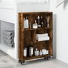 vidaXL Aufbewahrungswagen Schmal Räuchereiche 48x13x68cm Holzwerkstoff 855227 Bild 3
