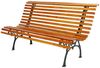 XXL Gartenbank Parkbank Massivholz Metall pulverbeschichtet Natur Bild 2