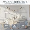 Homestyle4u Kinderbett mit Matratze und Rausfallschutz, Holzwerkstoff weiß, 80x160 cm Bild 4