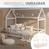 Homestyle4u Kinderbett mit Matratze und Rausfallschutz, Holzwerkstoff weiß, 80x160 cm Bild 5