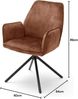Esszimmerstuhl >Ottawa< mit Armlehne in Rostbraun - 60x89x64 (BxHxT) 180 °drehbar Bild 4