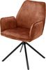 Esszimmerstuhl >Ottawa< mit Armlehne in Rostbraun - 60x89x64 (BxHxT) 180 °drehbar Bild 2