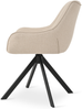 GOEURVANT 1178 Esszimmerstühle 2er-Set, 360° Drehbar, Webstoff - Beige Stoff Bild 5