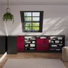 Dachschrägenschrank Eckschrank Rion Rot Hochglanz/Anthrazit 75.6 x 81.6 cm mit 1 Tür Vicco Bild 3
