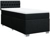 vidaXL Boxspringbett mit Matratze Schwarz 80x200 cm Stoff 3285724 Bild 2