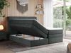 Boxspringbett, Polsterbett, Bett, Schlafzimmer - ERNI-KING - 120x200cm - Dunkelgrau Stoff - H3 Bild 2