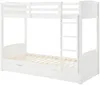 Vente-unique - LIMODARA Bett Holz, Platte Weiß - B 101,5 cm x H 162,5 cm x L 208 cm Bild 2