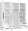 Drehtürenschrank >MOKKARIS< in weiß - 205,9x200,1x58,8cm (BxHxT) Bild 5