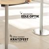 bümö Besprechungstisch, Esstisch klein, Tisch eckig 80x80 cm - kleiner Esstisch grau, Rundtisch Esstisch 2 Personen mit Holz-Platte, Säule aus Metall in silber, Konferenztisch, Bistrotisch, STF88-5-S Bild 4