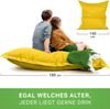 Green Bean® Sitzsack, waschbar, Polyester-PVC-Stoff, Gelb, 140x180 cm, 380 Liter Bild 5