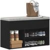 vidaXL Schuhbank Schwarz Eichen-Optik 80 x 30 x 45 cm Holzwerkstoff 862703 Bild 3