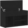 vidaXL Schuhbank Schwarz Eichen-Optik 80 x 30 x 45 cm Holzwerkstoff 862703 Bild 5