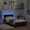vidaXL Bettrahmen Schwarz Eichen-Optik 90 x 200 cm Holzwerkstoff 885798 Bild 4