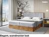 MEBLINI Boxspringbett LOFTY 4 160x200 cm mit Bettkasten - H3/Hellgrau Samt Polsterbett - Doppelbett mit Topper & Taschenfederkern-Matratze Bild 3