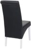 6er-Set Esszimmerstuhl Küchenstuhl Stuhl M37 ~ Leder, schwarz, weiße Füße Bild 5