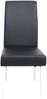 6er-Set Esszimmerstuhl Küchenstuhl Stuhl M37 ~ Leder, schwarz, weiße Füße Bild 3