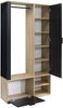 AX LIVING Garderobe Flur Milanoir 100 cm Spiegel Artisan Eiche/Schwarz Bild 4