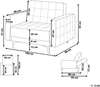 Sessel ABERDEEN Stoff Hellgrau Bild 2